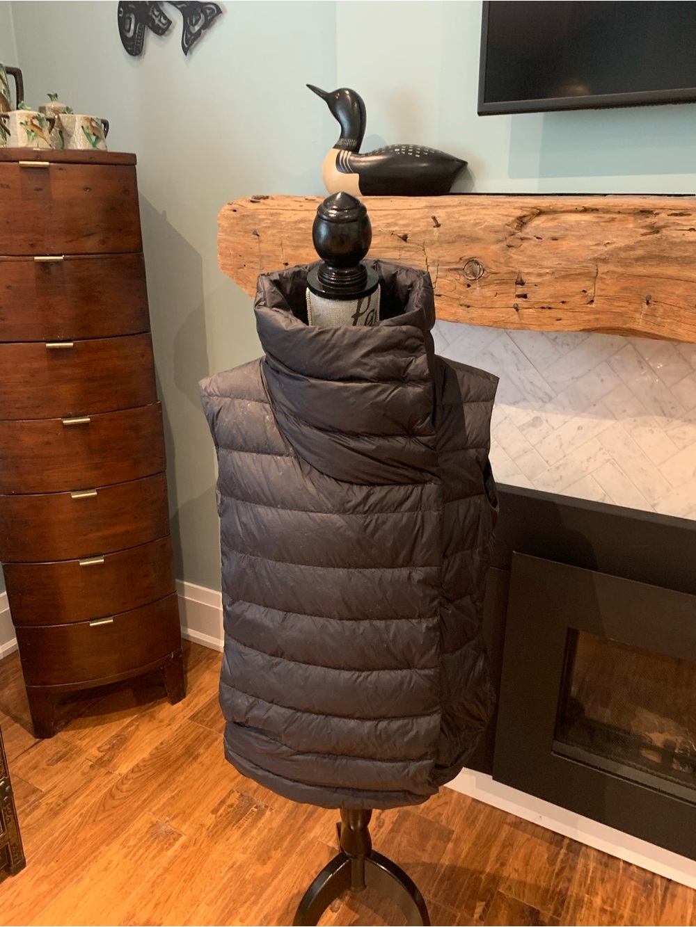 Ralph Lauren Quilted Puffer Vest in Charcoal Gray